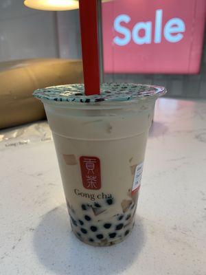 Double peach milk tea