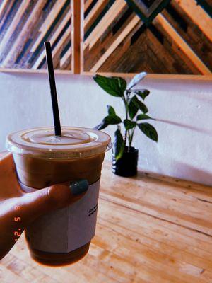 try their iced oat milk latte w/ vanilla!!