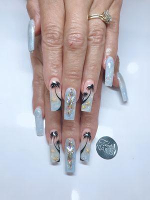 Nails by Serena,Gave a picture.She ran with the idea awesome work.