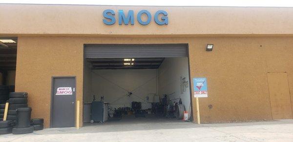 Outside of smog check area