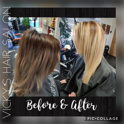 Came in to see Vicky for some blonde ‍loved my finished look