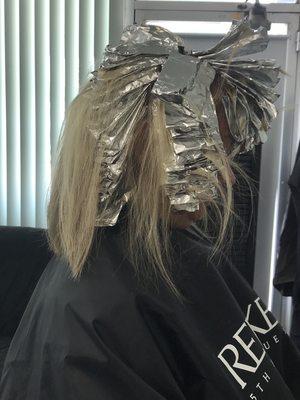 Full head of foils