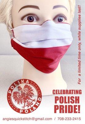 Polish Flag Face Mask $10