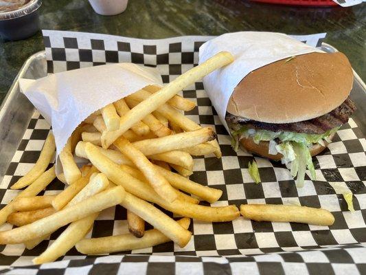 Hamburger combo with Coke