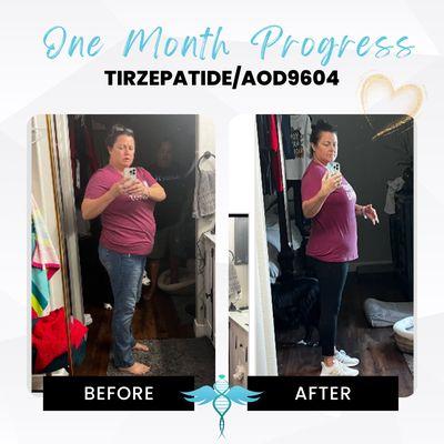 TIrzepatide + AOD9604 = AMAZING results!! Stalling with Semaglutide make the switch TODAY!