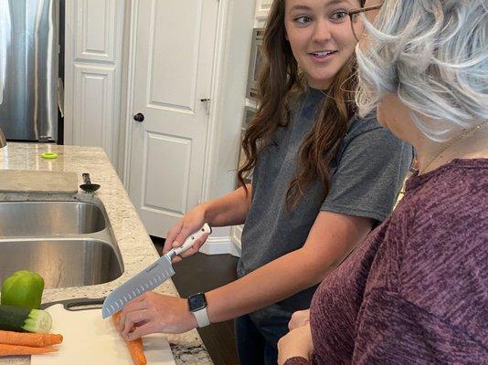 Our Caregivers love cooking healthy and tasty meals for our clients.