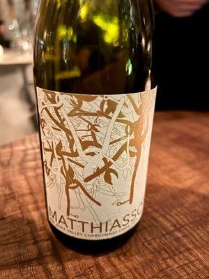 Matthiasson 2021 Chardonnay, Linda Vista Vineyard