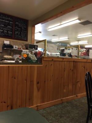 The sandwich counter.