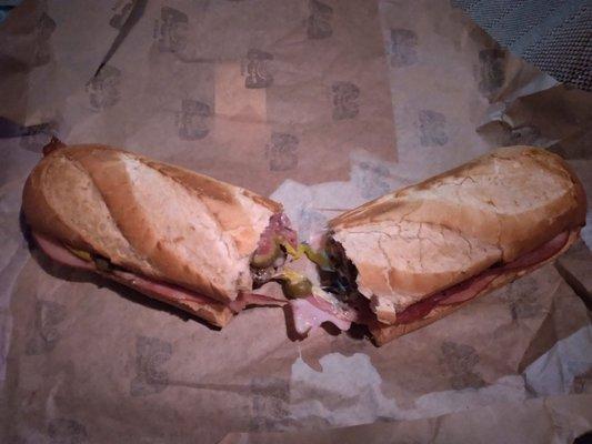 Italiano Sub with black & green olives!