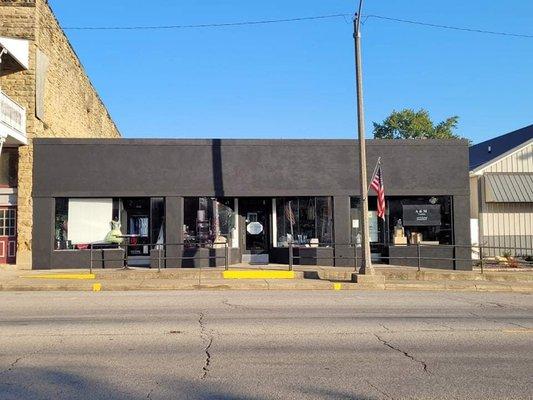 Updated Picture of Our Store Front in Historical Greenup Village of the porches