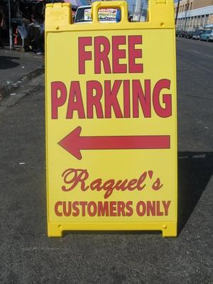 Free Parking for our Customers!