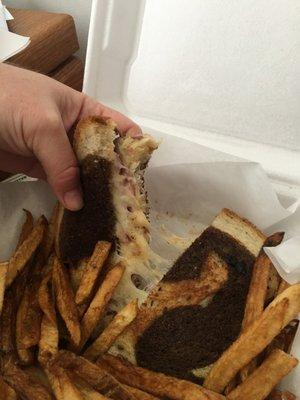 Roo Roos Reuben with hand cut fries