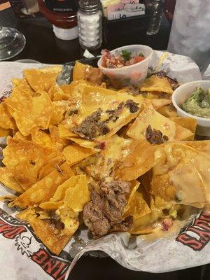 Super beef fajita nachos