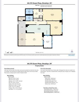 Floorplan for 370 Ocean Parkway, Apt. 4A