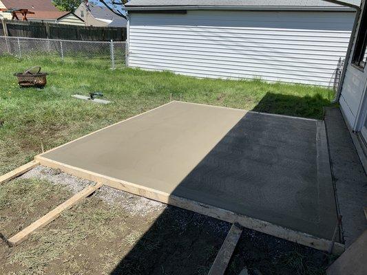 This is the 10'x12' patio I had Jim & Bob's Concrete install.