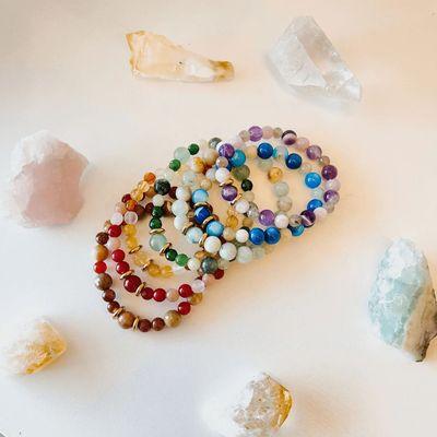 Make your custom stone  bracelet with energy filled crystals