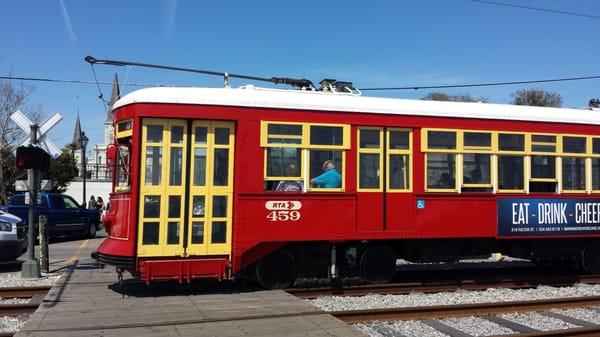 RTA Tram near Jackson Square