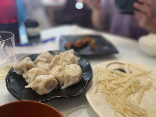 Dumplings, not bad! I believe they were Beef dumplings