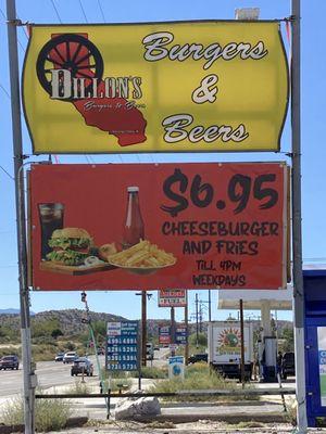 Misleading sign - Drink NOT included - $4 extra for a coke