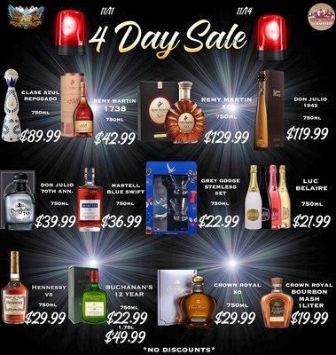 Liquor Sale!!! 4 days only! Tequila*Cognac*Whiskey*Bourbon*Scotch