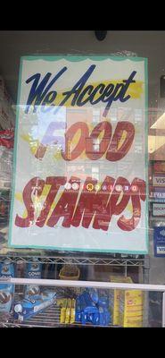 Food stamps accepted