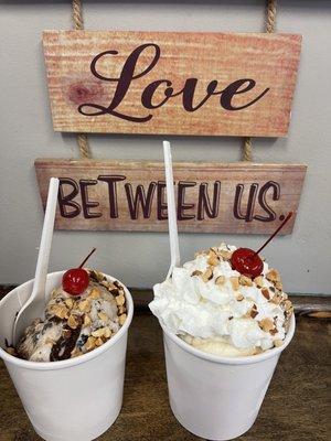 Cookies and cream and blueberry cheesecake with kulolo