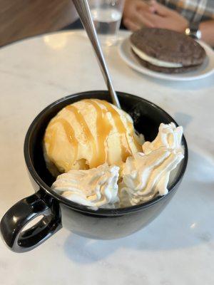 Gluten-free brownie sundae