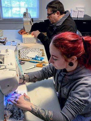 Making masks during Covid-19!