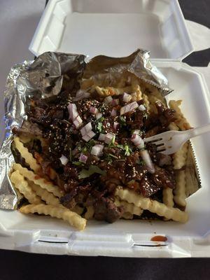 Fusion fries with beef