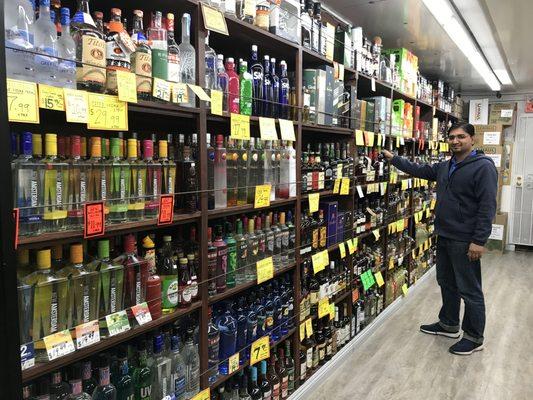 Wild selection of Liquor.