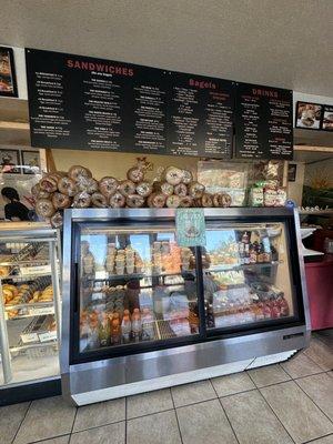 Front counter with menu.