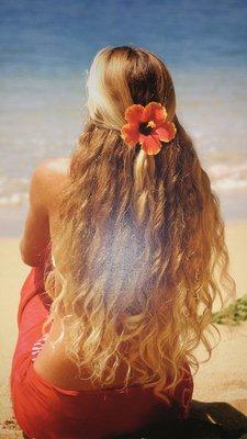 Beautiful beach hair