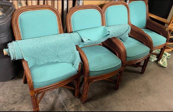 Dinning room chairs reupholstered