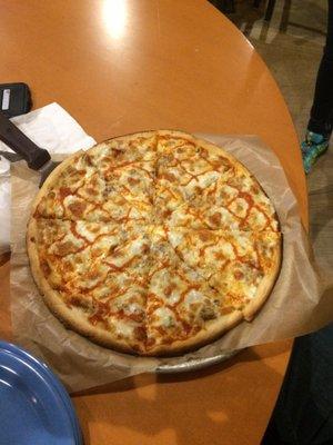 Buffalo chicken ranch pizza