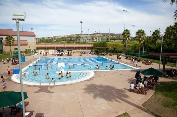 Aquatics Plaza - Includes pool and barbecue areas.