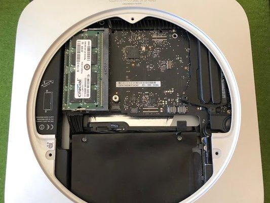 We upgraded this 2014 Mac Mini's hard drive to a SSD. A solid state drive will make your computer up to 20% faster upon installation!