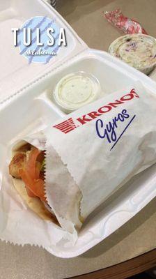 Grilled chicken gyro