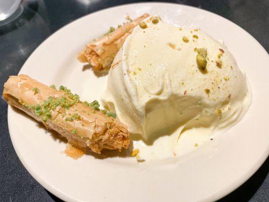 Baklava & Saffron Ice Cream