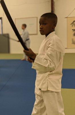 Bokken training teaches focus and empowerment.