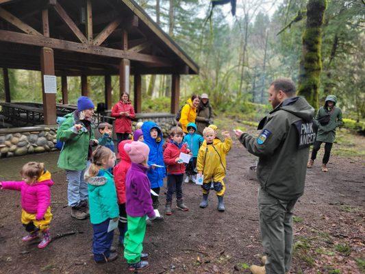 Becoming Junior Rangers on a field trip to Oxbow Park