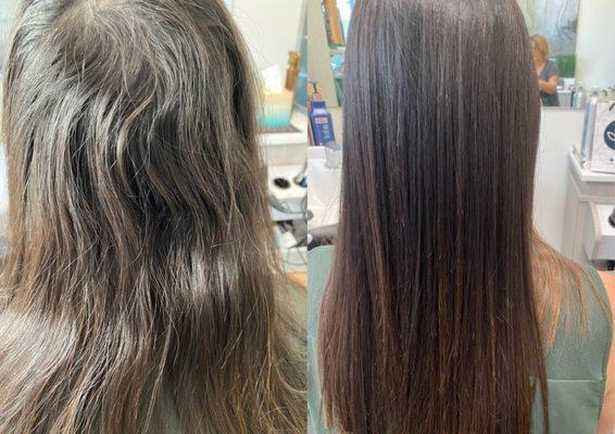 Brazilian blowout before & after results!