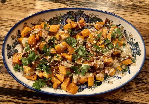 Roasted Butternut Squash with Tahini Sauce