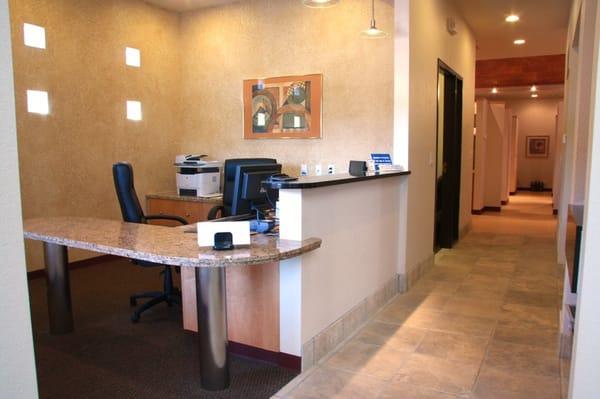 Front desk area