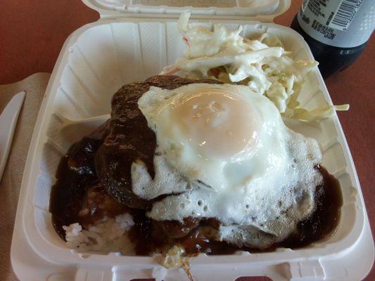 Medium loco moco with side (coleslaw) $10.99