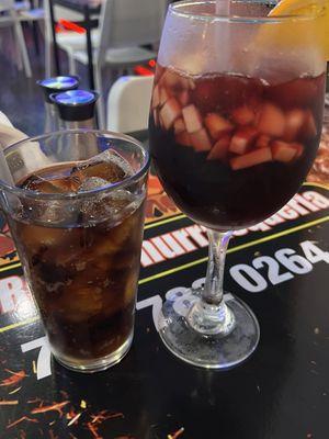 Sangria and Diet Coke