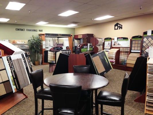 Carpet displays at Contract Furnishings Mart Tacoma, WA