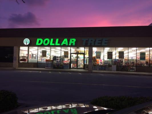 The resin the sky behind the store is a brilliant sunset. Kinda cool.