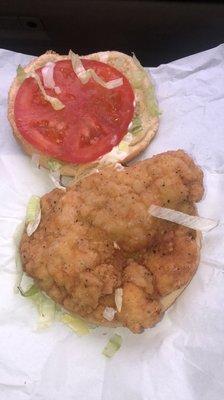 Fried chicken sandwich