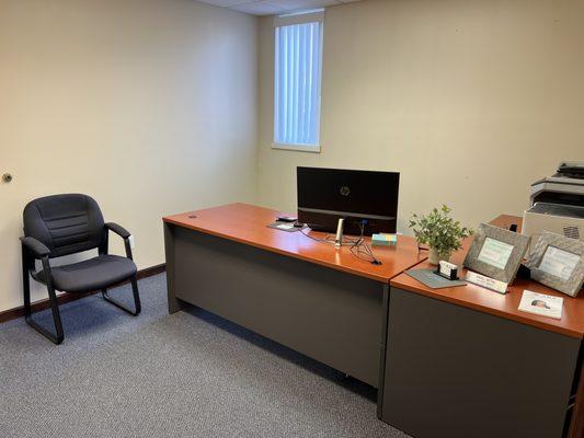 office and reception area