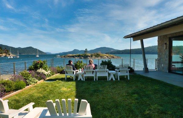 The view of our Water's Edge suites from our Bay View Suites